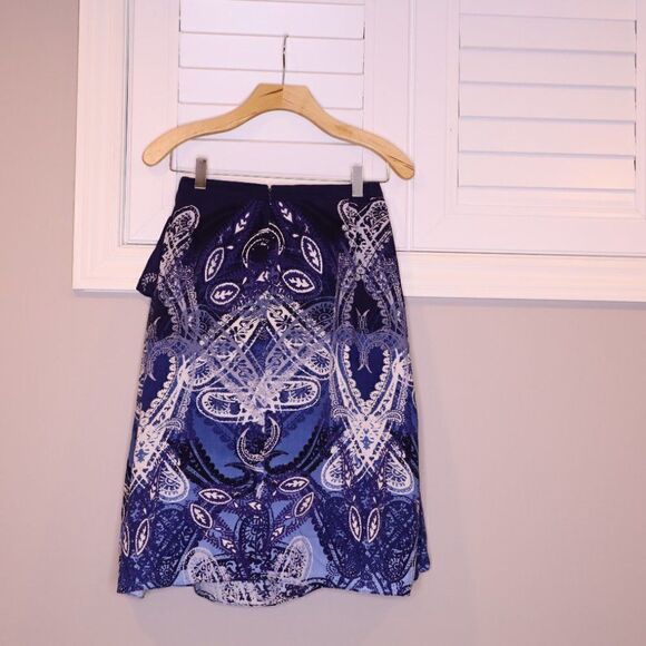 Faux Wrap Plus size Paisley Print Skirt Sz 20 - Picture 3 of 6